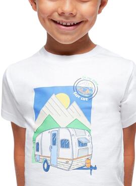 Camiseta Mayoral On The Road Blanco Para Niño