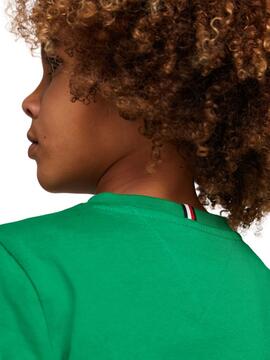 Camiseta Tommy Hilfiger Essential Verde Para Niño