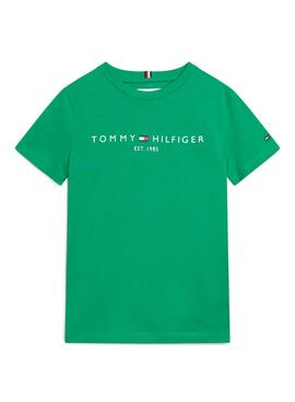 Camiseta Tommy Hilfiger Essential Verde Para Niño