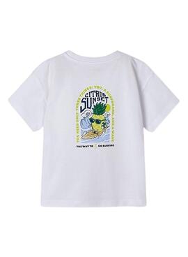 Camiseta Mayoral Citrus Blanco Para Niño