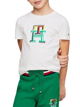 Camiseta Tommy Hilfiger Monograma Multi Para Niño