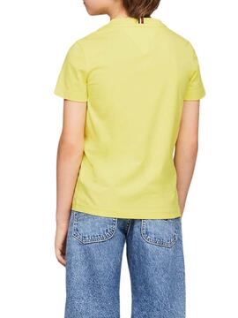 Camiseta Tommy Hilfiger Logo Amarillo Para Niño