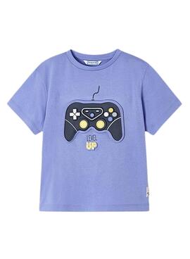 Camiseta Mayoral Level Up Morado Para Niño