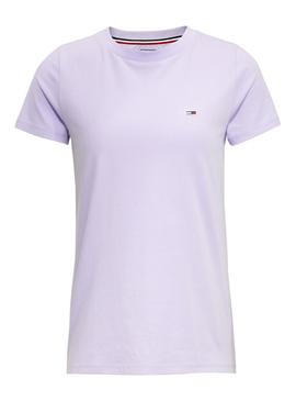 Camiseta Tommy Jeans Classic Lila Mujer