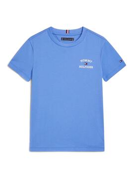 Camiseta Tommy Hilfiger Logo Azul Para Niño