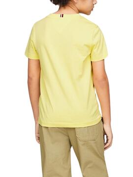 Camiseta Tommy Hilfiger Script Amarillo Para Niño