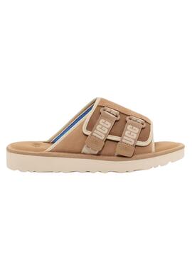 Sandalias UGG Goldencoast Strap Slide Beige Para Hombre