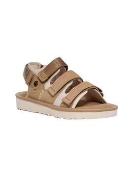 Sandalias Goldencoast Multistrap Beige Para Mujer