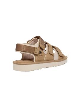 Sandalias Goldencoast Multistrap Beige Para Mujer