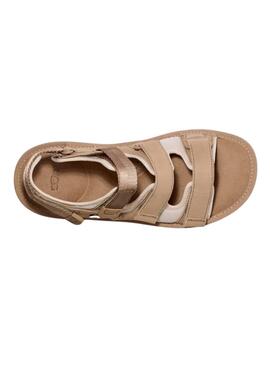 Sandalias Goldencoast Multistrap Beige Para Mujer