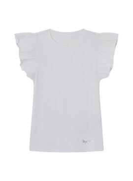 Camiseta Pepe Jeans Quanise Blanco Para Niña