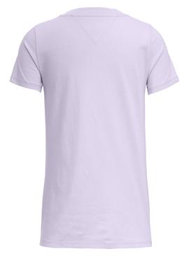 Camiseta Tommy Jeans Classic Lila Mujer
