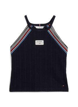 Top Tommy Hilfiger 1985 Marino Para Niña