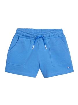 Short Tommy Hilfiger Essential Azul Para Niña