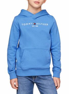 Sudadera Tommy Hilfiger Essential Hoodie Azul Niño