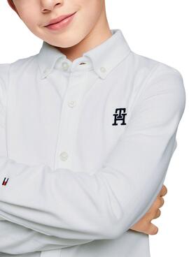 Camisa Tommy Hilfiger Monogram Blanco Para Niño