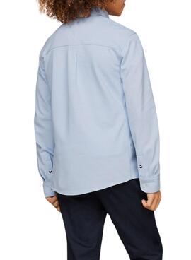Camisa Tommy Hilfiger Monogram Azul Para Niño
