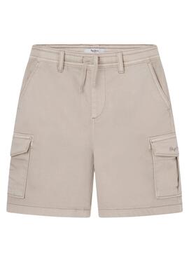 Bermudas Pepe Jeans Ted Beige Para Niño