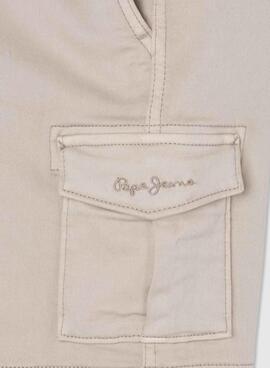 Bermudas Pepe Jeans Ted Beige Para Niño