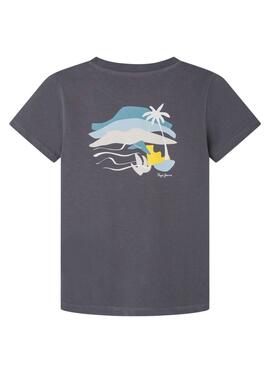 Camiseta Pepe Jean Rence Gris Para Niño