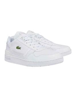 Zapatillas Lacoste T-Clip Piel Blanco para Hombre