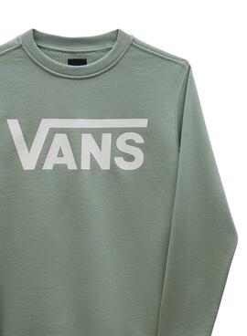 Sudadera Vans Classic Crew Verde Para Niños