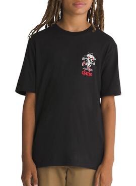 Camiseta Vans Pizza Skull Negro Para Niños