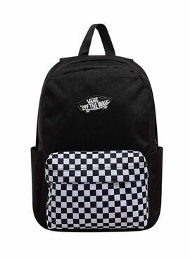 Mochila Vans Old Skool Grom Negro Cuadros De Niños