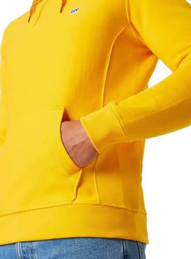 Sudadera Lee Basic Hoodie Amarillo Hombre