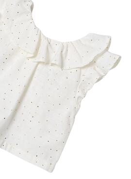 Conjunto Mayoral Lunares Blanco Para Niña