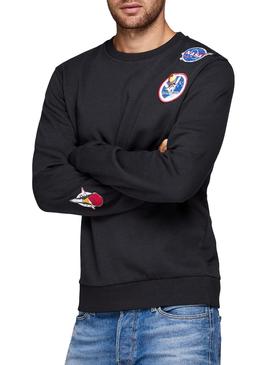 Sudadera Jack and Jones Nasa Negro Hombre