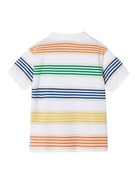 Polo Mayoral Rayas Blanco Para Niño