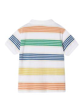 Polo Mayoral Rayas Blanco Para Niño