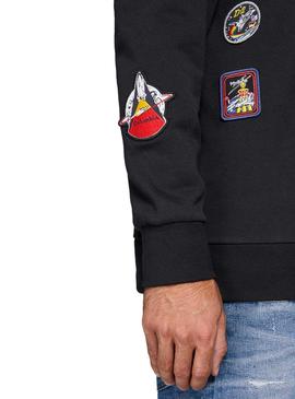 Sudadera Jack and Jones Nasa Negro Hombre