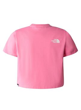 Camiseta The North Face Crop Easy Rosa Para Niña