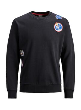 Sudadera Jack and Jones Nasa Negro Hombre