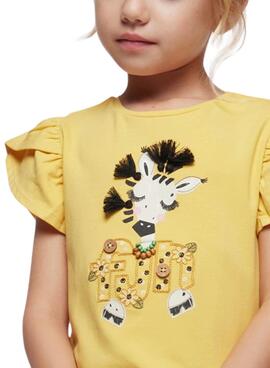 Camiseta Mayoral Jirafa Amarillo Para Niña