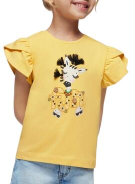 Camiseta Mayoral Jirafa Amarillo Para Niña