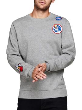 Sudadera Jack and Jones Nasa Gris Hombre