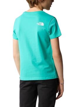 Camiseta The North Face Simple Dome Turquesa Niños