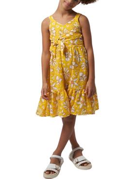 Vestido Mayoral Estampado Lazo Amarillo Para Niña