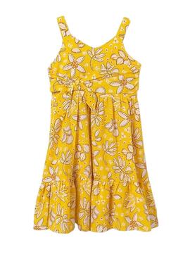 Vestido Mayoral Estampado Lazo Amarillo Para Niña