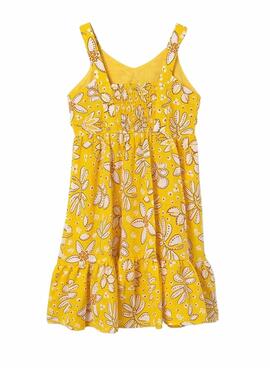 Vestido Mayoral Estampado Lazo Amarillo Para Niña