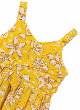 Vestido Mayoral Estampado Lazo Amarillo Para Niña