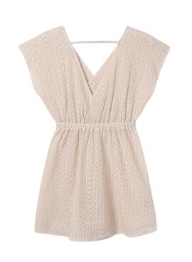 Vestido Mayoral Caftán Beige Para Niña