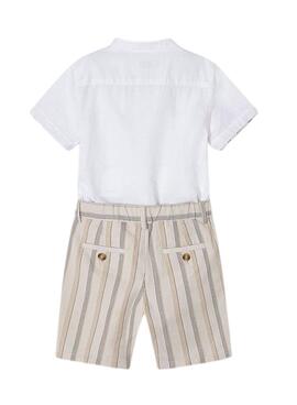 Conjunto Mayoral Rayas Blanco Para Niño