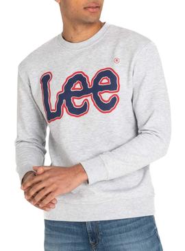 Sudadera Lee Logo Gris Hombre