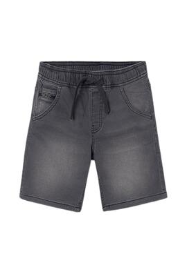 Bermuda Mayoral Denim Jogger Gris Para Niño