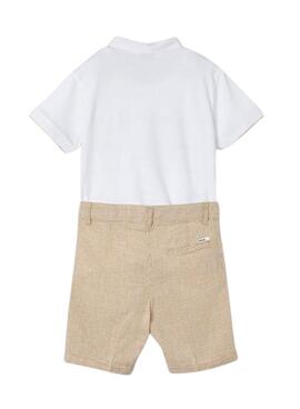 Conjunto Mayoral Lino Blanco Para Niño