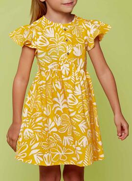 Vestido Mayoral Estampado Tropical Para Niña